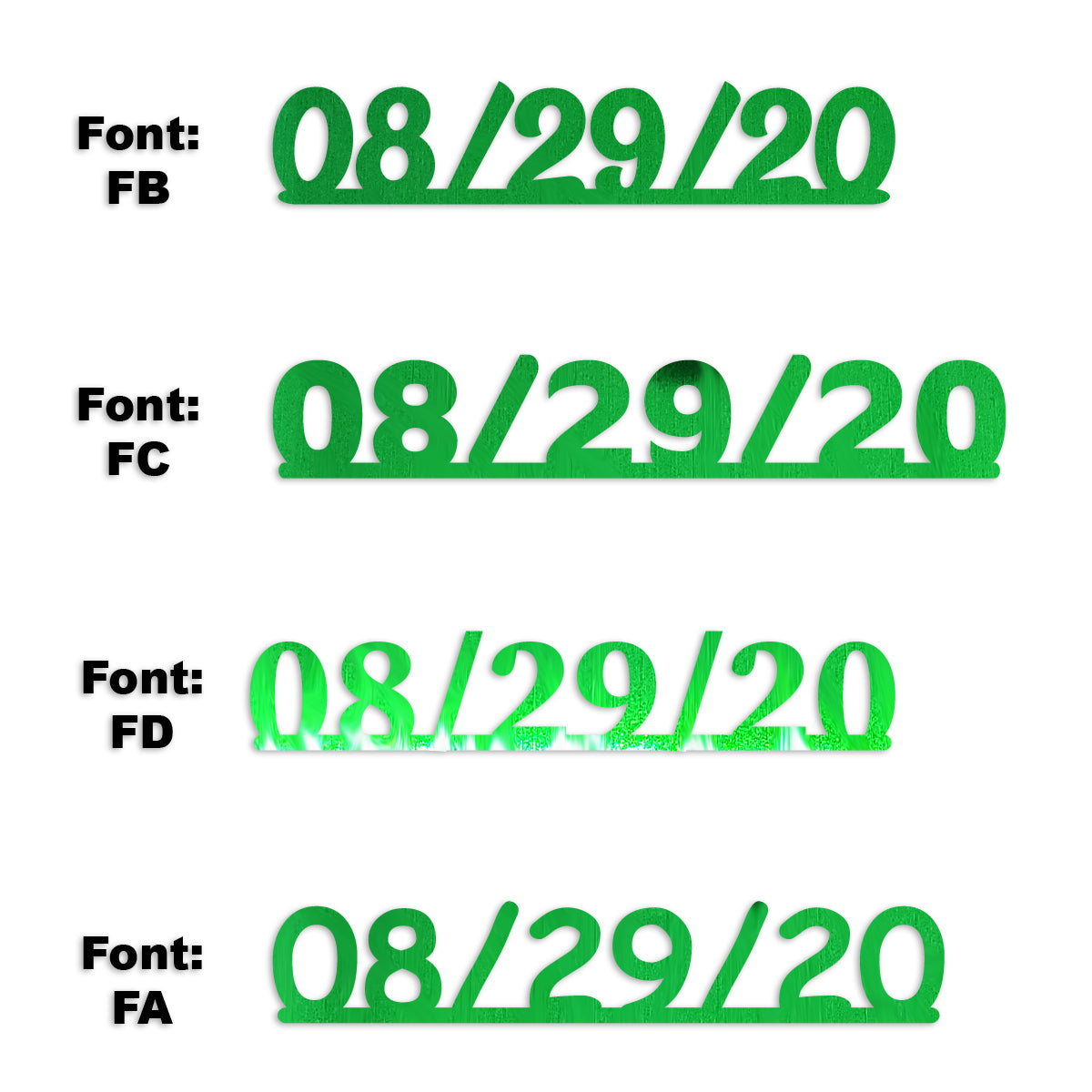 Custom-Fetti Date - 08/29/24 or 08/29/25  Green