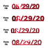 Custom-Fetti Date - 08/29/24 or 08/29/25  Red
