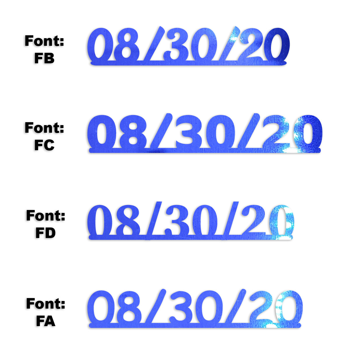 Custom-Fetti Date - 08/30/24 or 08/30/25  Blue Royal