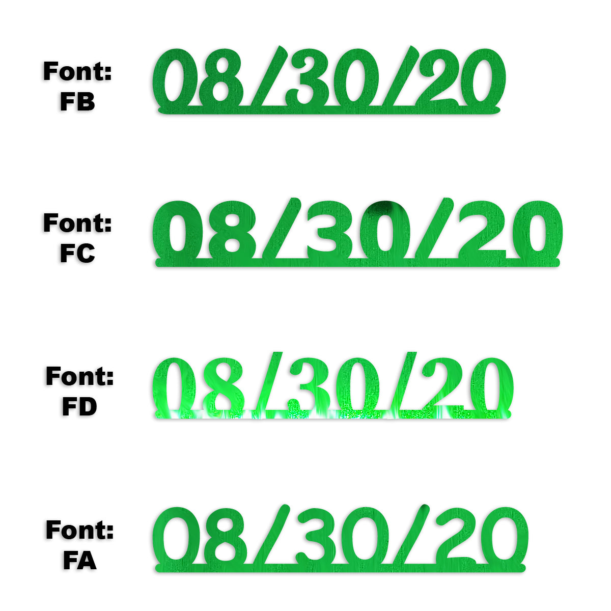 Custom-Fetti Date - 08/30/24 or 08/30/25  Green