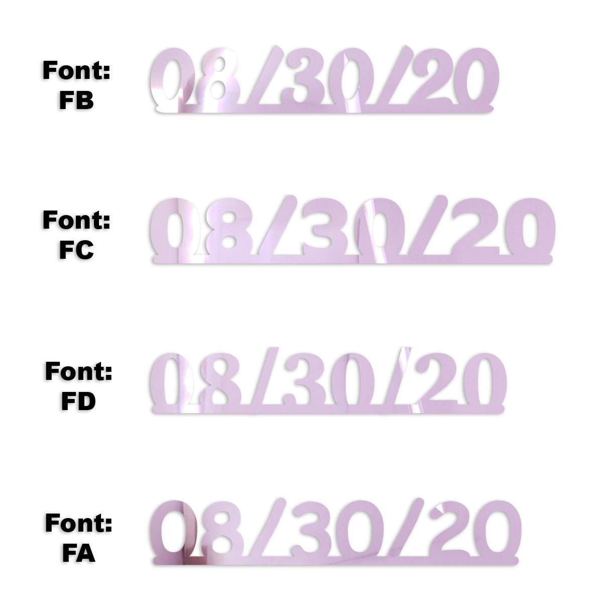 Custom-Fetti Date - 08/30/24 or 08/30/25  Pink