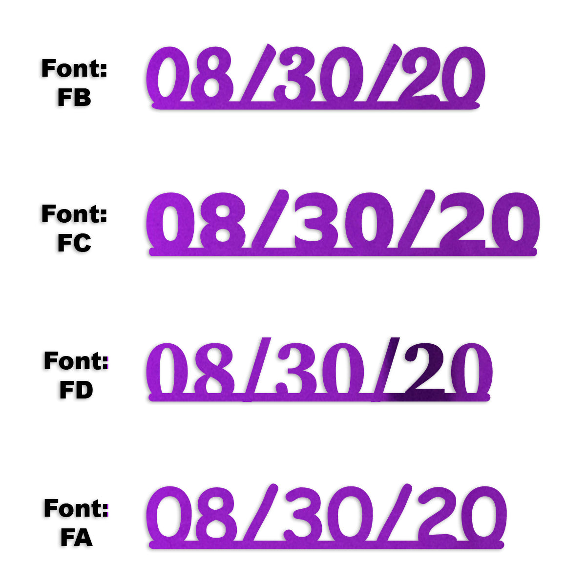 Custom-Fetti Date - 08/30/24 or 08/30/25  Purple