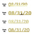 Custom-Fetti Date - 08/31/24 or 08/31/25  Gold