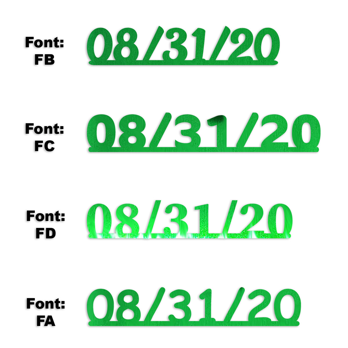 Custom-Fetti Date - 08/31/24 or 08/31/25  Green