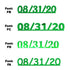 Custom-Fetti Date - 08/31/24 or 08/31/25  Green
