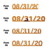 Custom-Fetti Date - 08/31/24 or 08/31/25  Orange