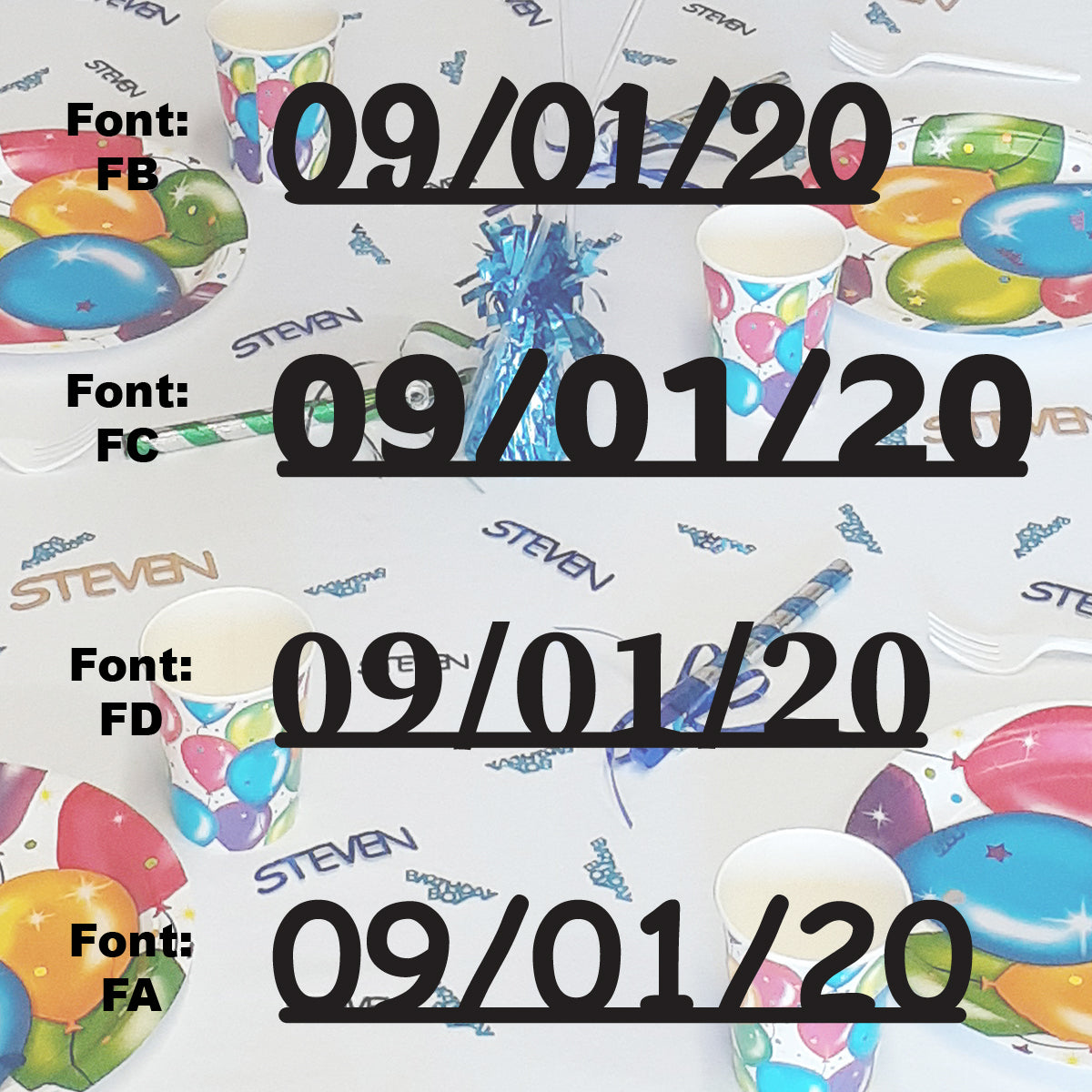 Custom-Fetti Date - 09/01/24 or 09/01/25  Black