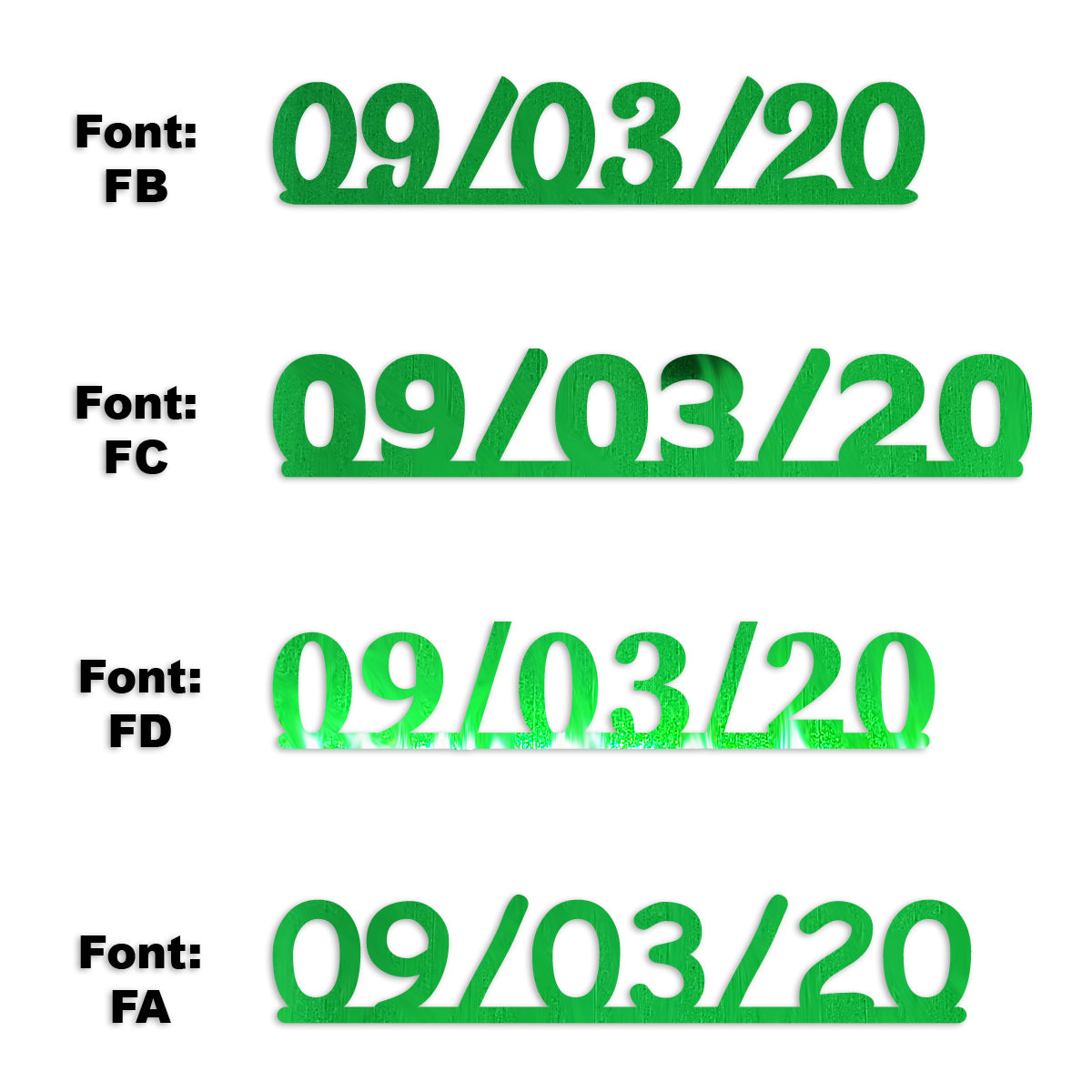 Custom-Fetti Date - 09/03/24 or 09/03/25  Green