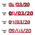 Custom-Fetti Date - 09/03/24 or 09/03/25  Red