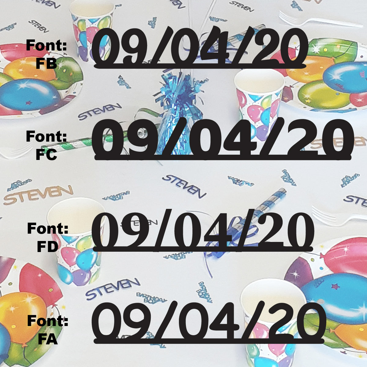 Custom-Fetti Date - 09/04/24 or 09/04/25  Black