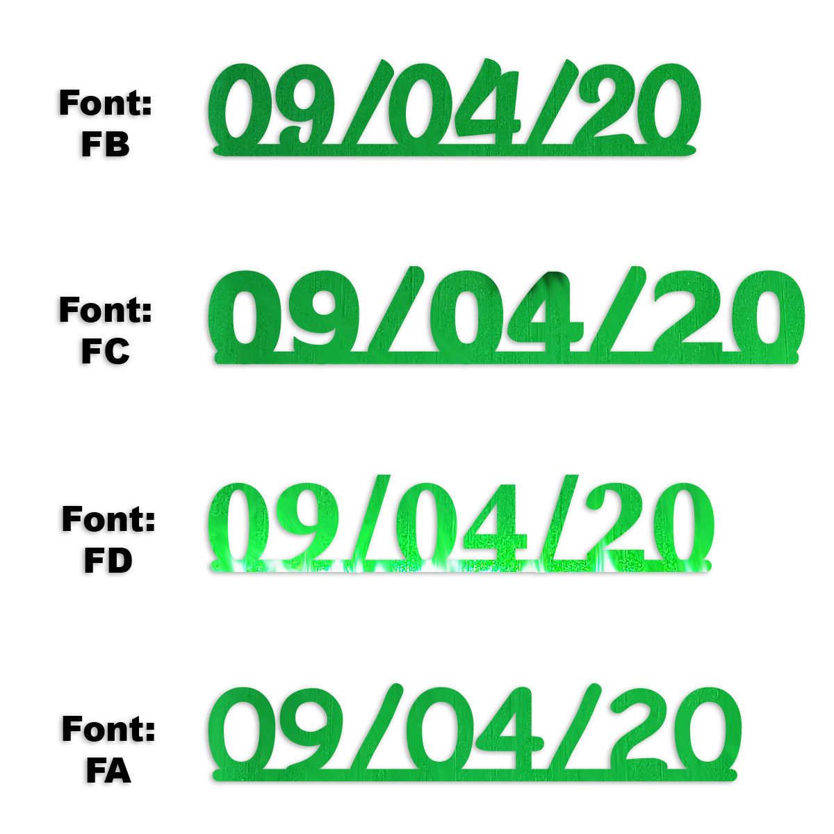 Custom-Fetti Date - 09/04/24 or 09/04/25  Green