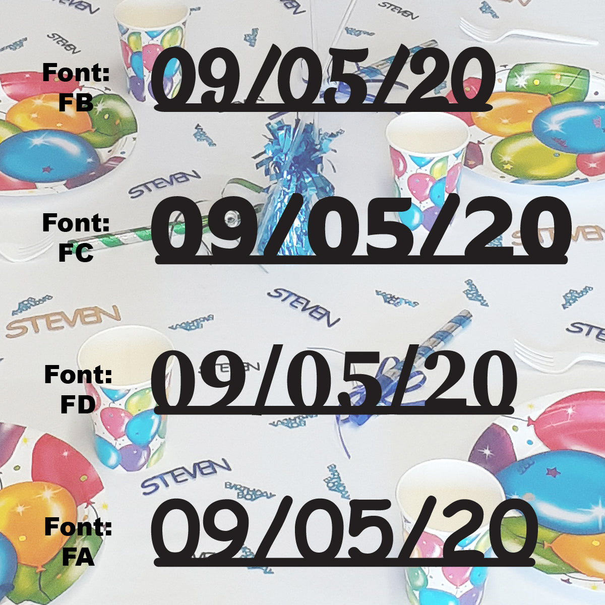 Custom-Fetti Date - 09/05/24 or 09/05/25  Black