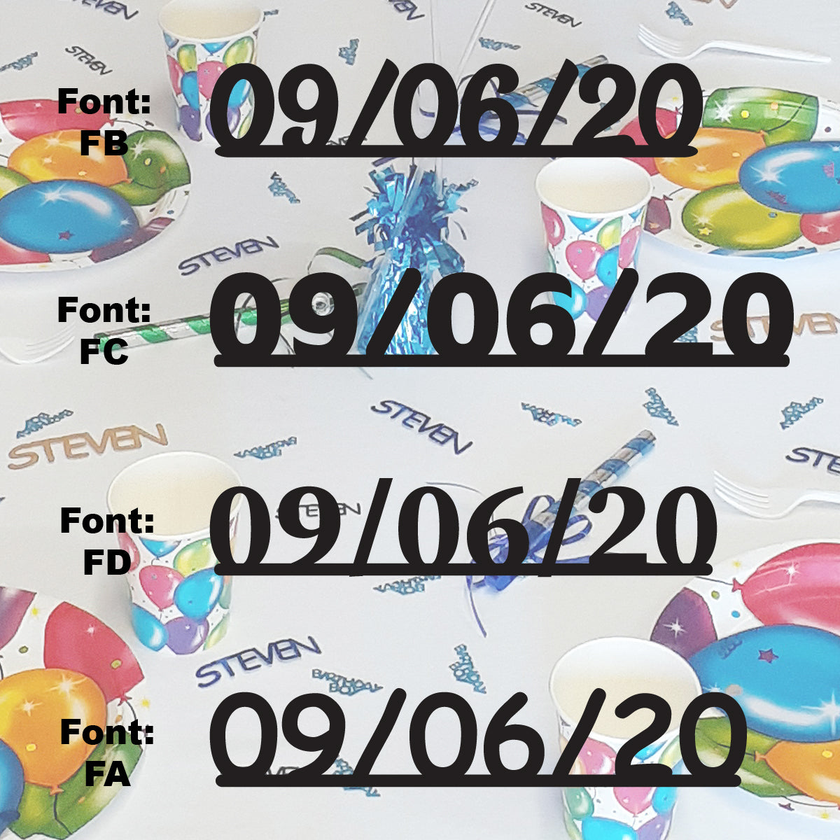 Custom-Fetti Date - 09/06/24 or 09/06/25  Black