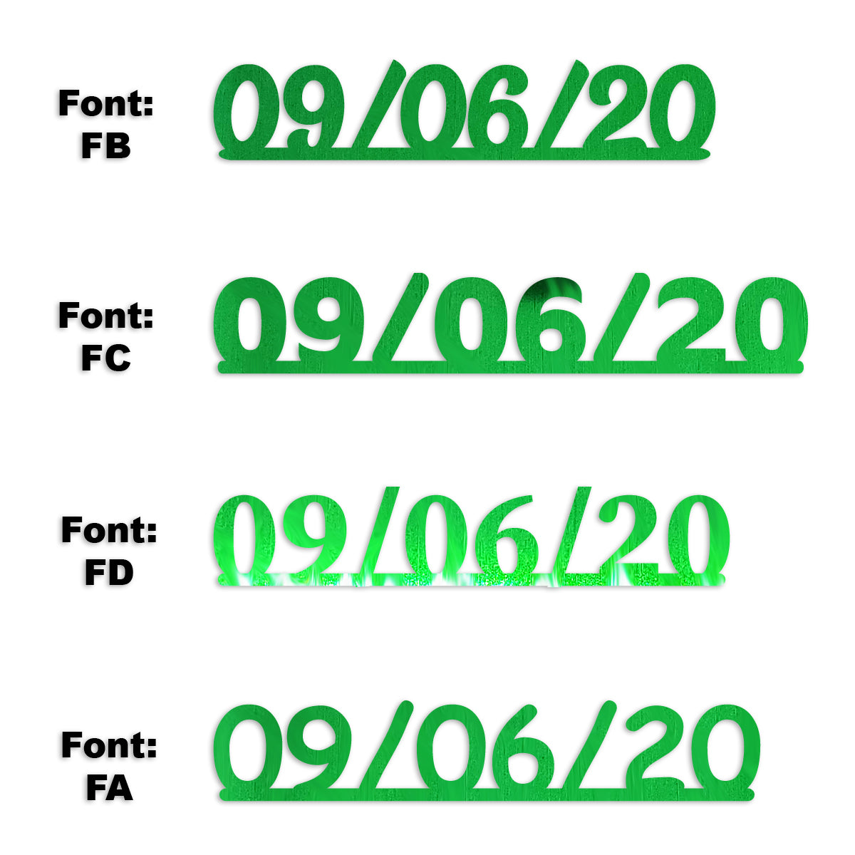 Custom-Fetti Date - 09/06/24 or 09/06/25  Green