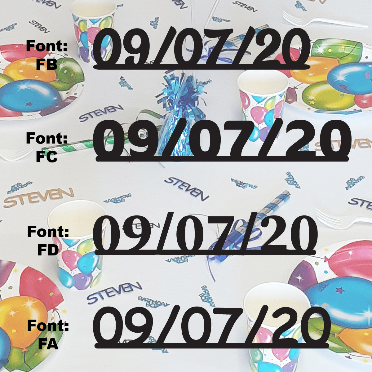 Custom-Fetti Date - 09/07/24 or 09/07/25  Black