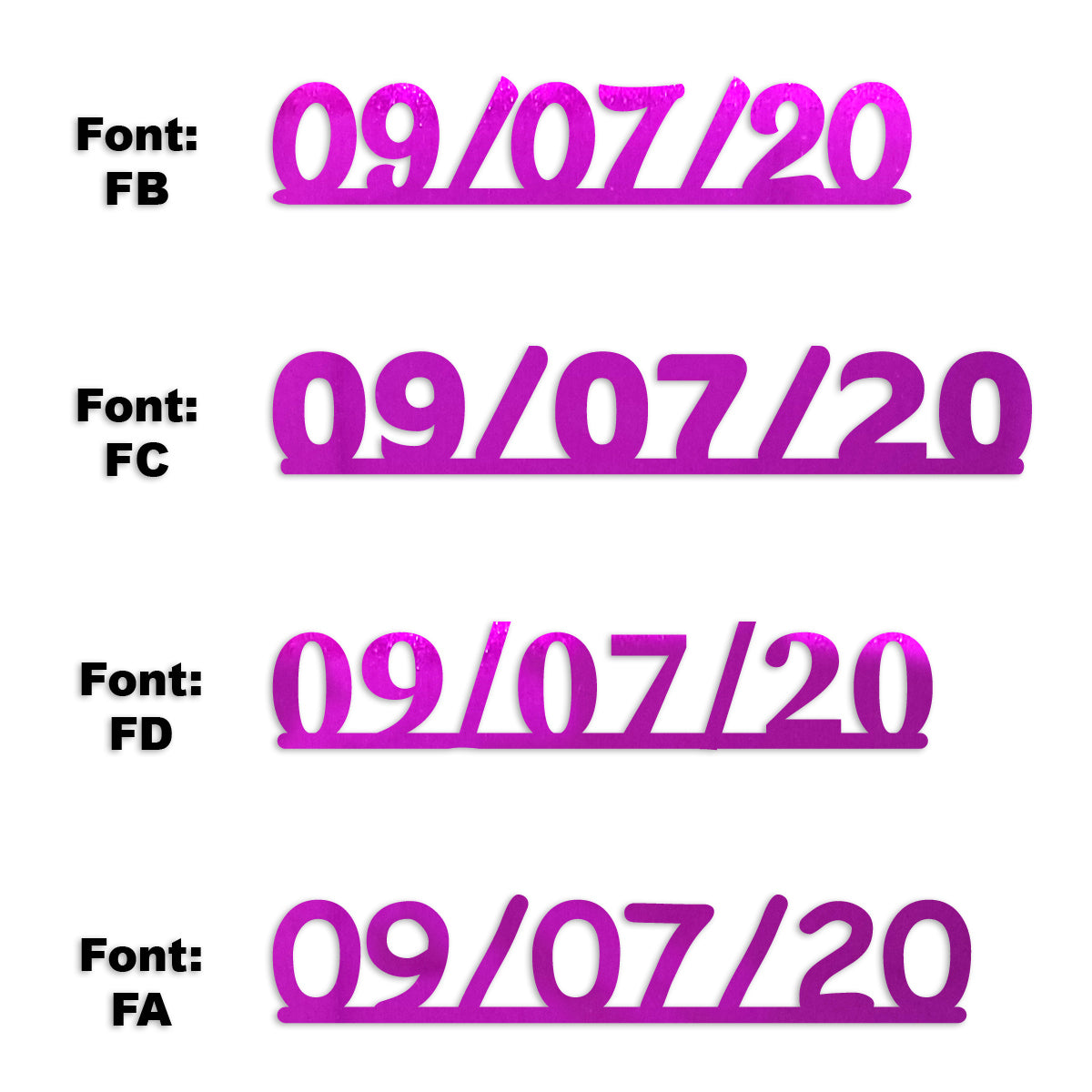 Custom-Fetti Date - 09/07/24 or 09/07/25  Fuchsia