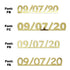 Custom-Fetti Date - 09/07/24 or 09/07/25  Gold