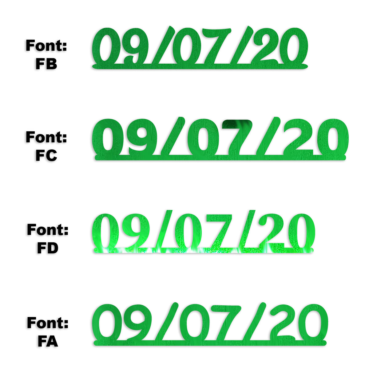 Custom-Fetti Date - 09/07/24 or 09/07/25  Green
