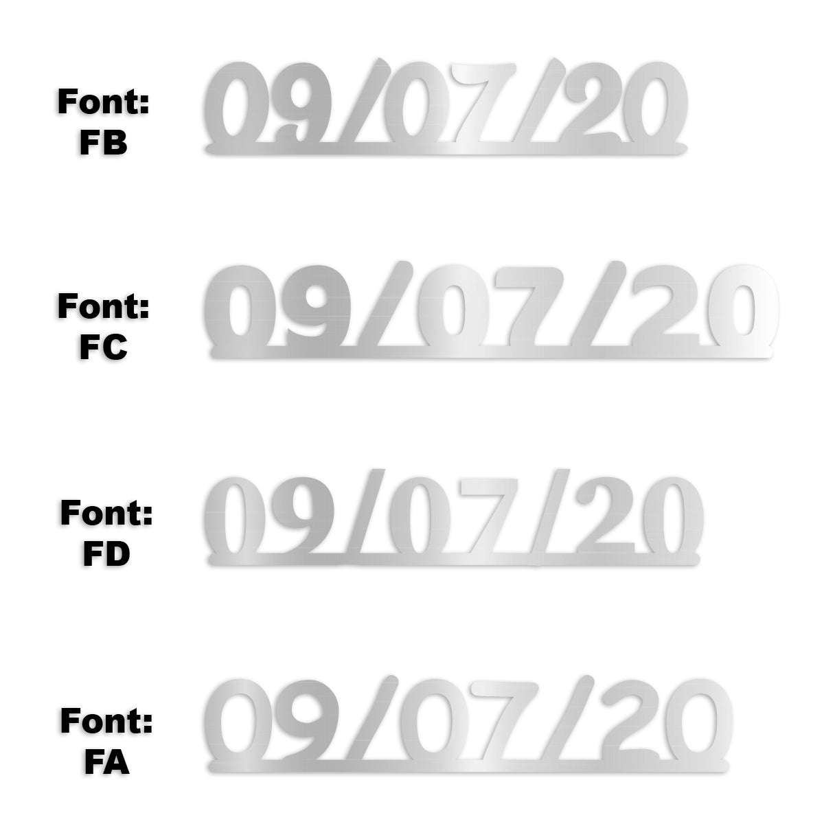 Custom-Fetti Date - 09/07/24 or 09/07/25  Silver