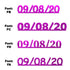 Custom-Fetti Date - 09/08/24 or 09/08/25  Fuchsia