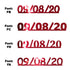 Custom-Fetti Date - 09/08/24 or 09/08/25  Red