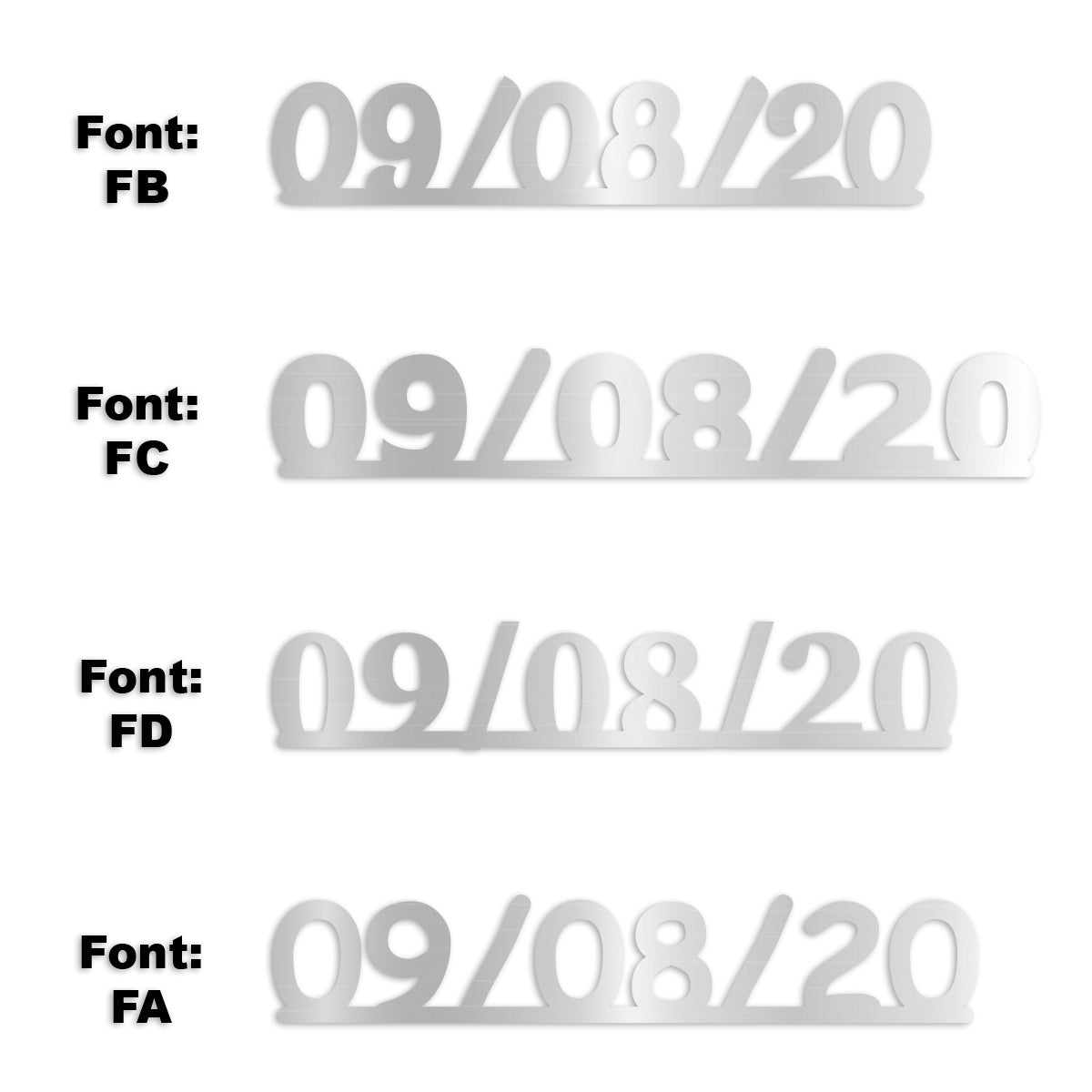 Custom-Fetti Date - 09/08/24 or 09/08/25  Silver