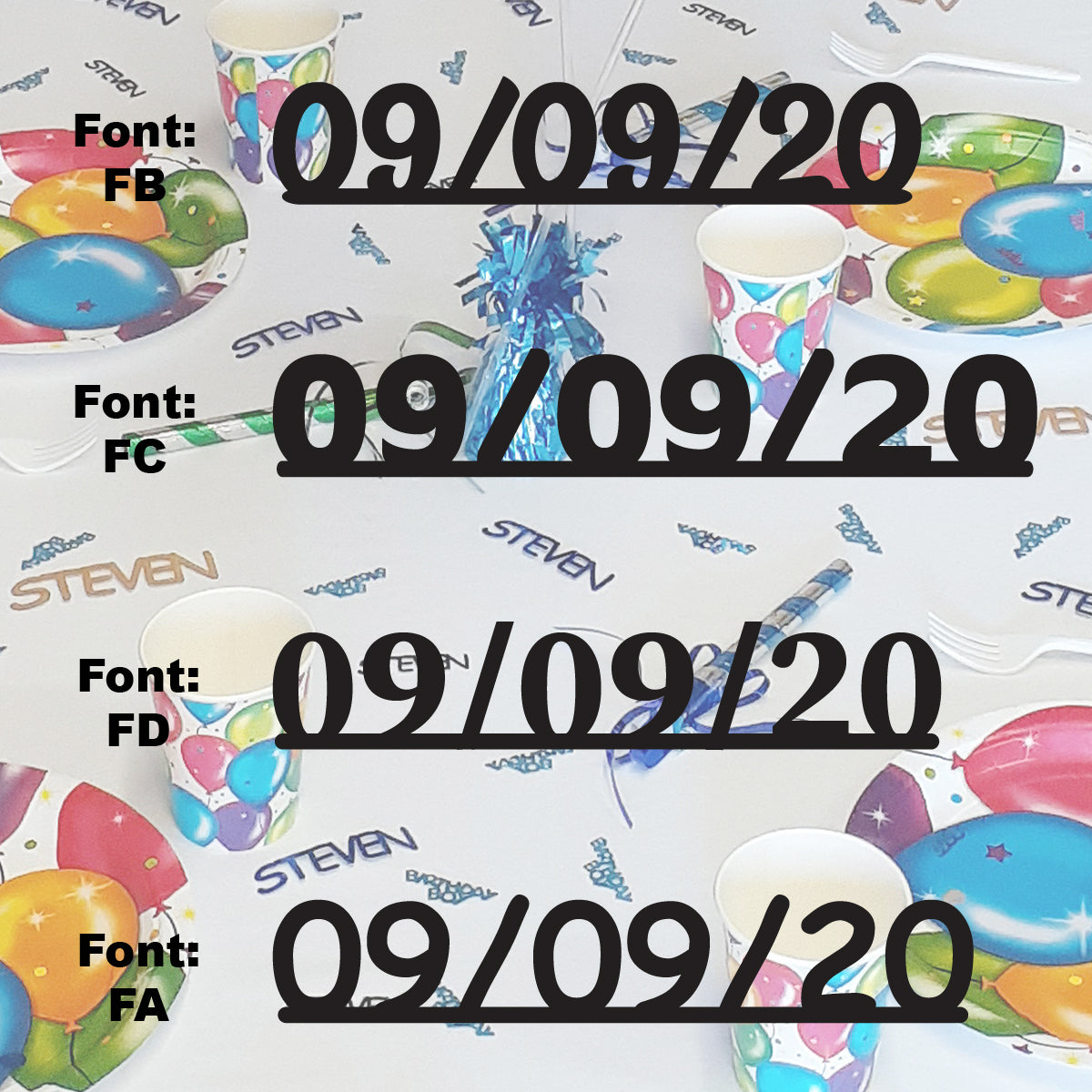 Custom-Fetti Date - 09/09/24 or 09/09/25  Black