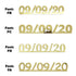 Custom-Fetti Date - 09/09/24 or 09/09/25  Gold