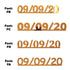 Custom-Fetti Date - 09/09/24 or 09/09/25  Orange