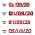Custom-Fetti Date - 09/09/24 or 09/09/25  Red