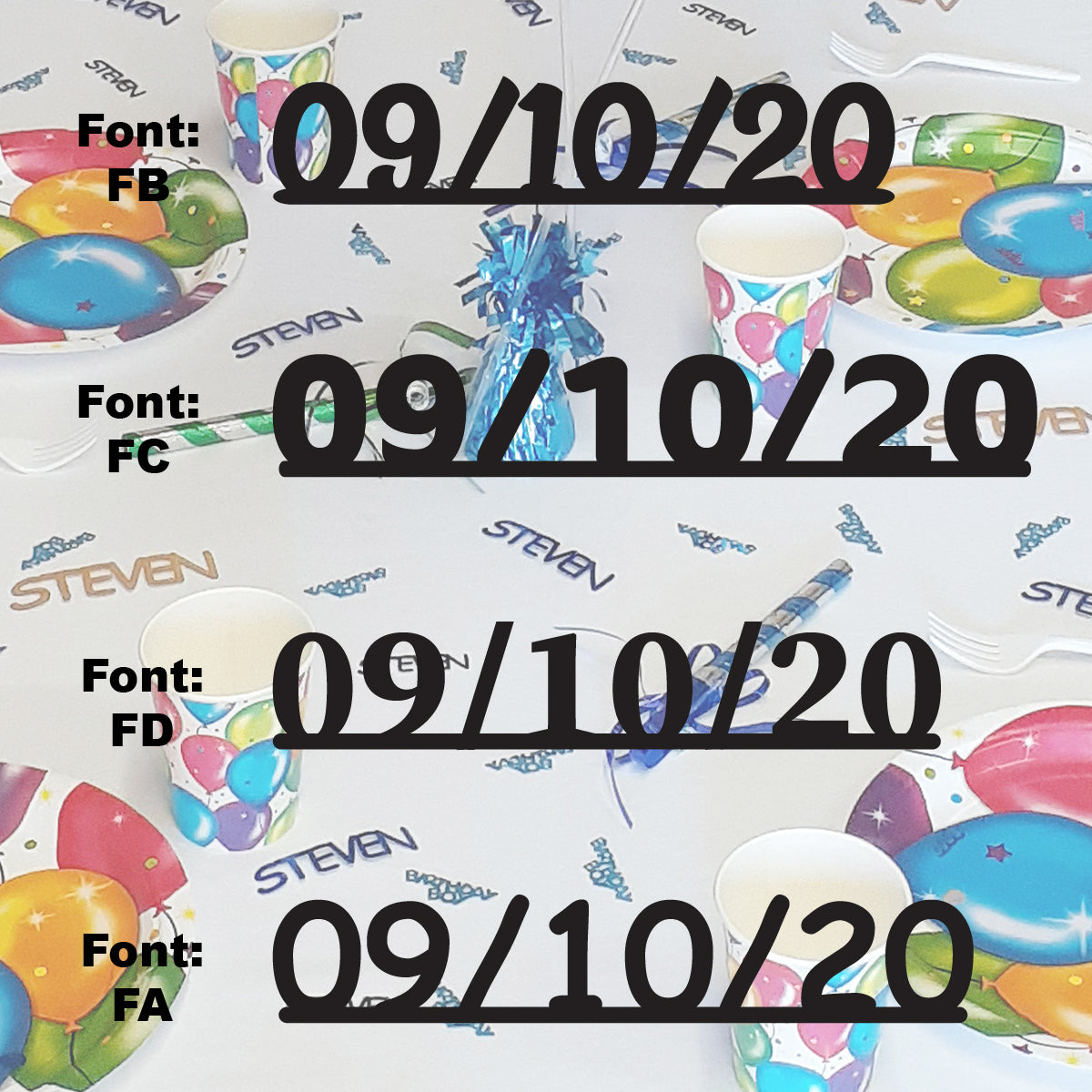 Custom-Fetti Date - 09/10/24 or 09/10/25  Black