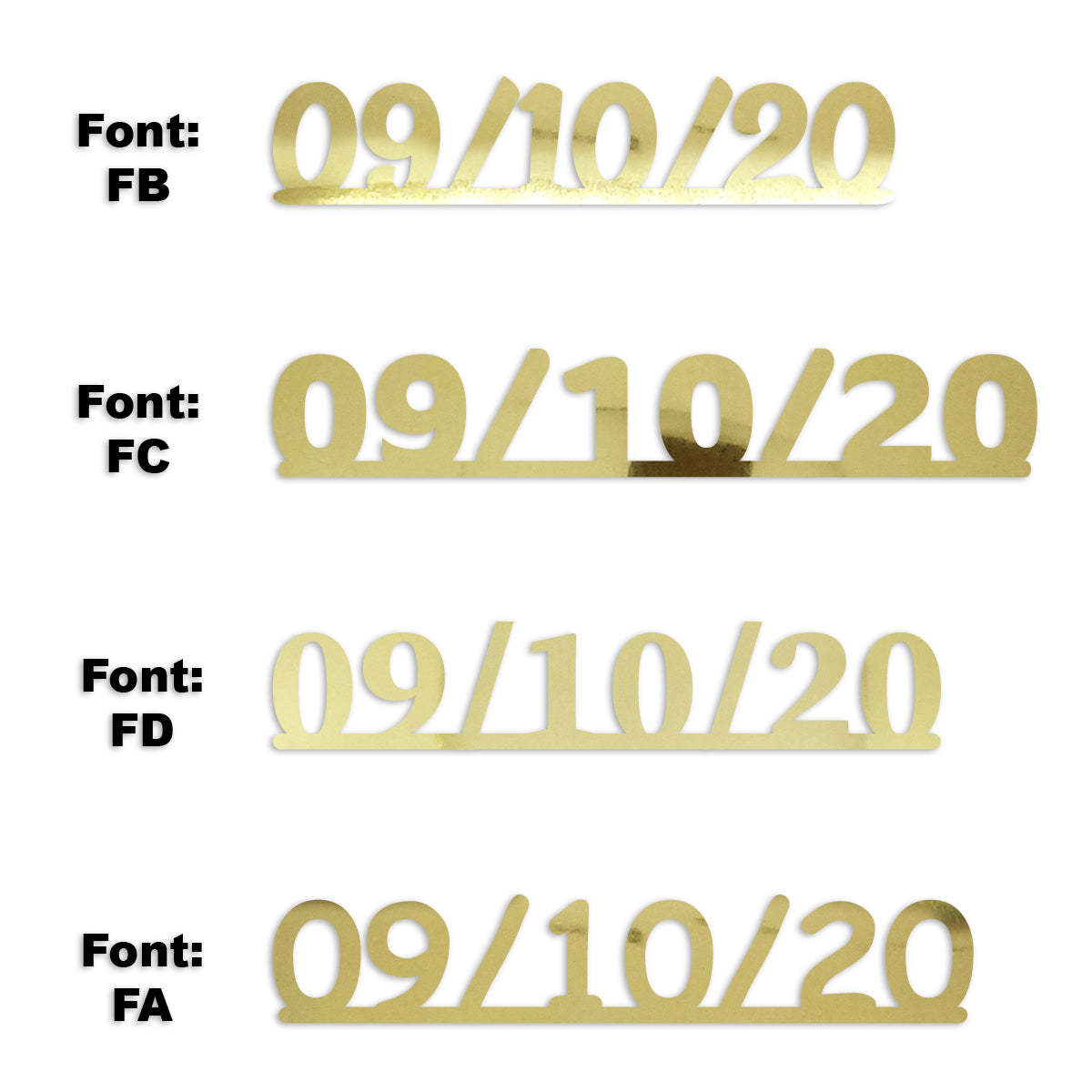 Custom-Fetti Date - 09/10/24 or 09/10/25  Gold