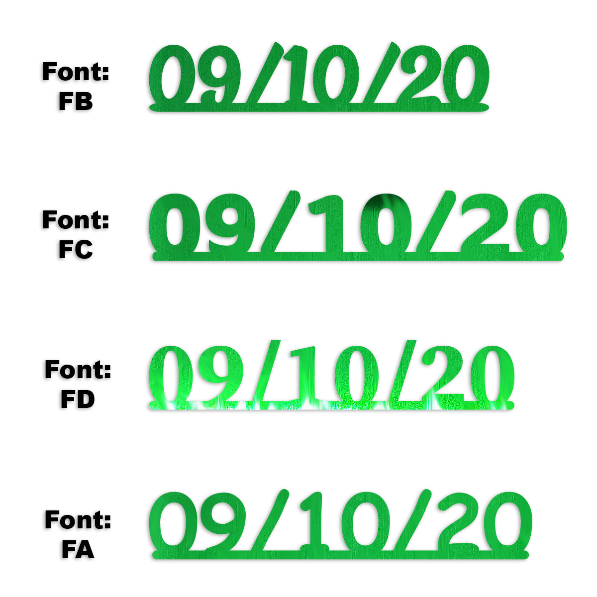 Custom-Fetti Date - 09/10/24 or 09/10/25  Green