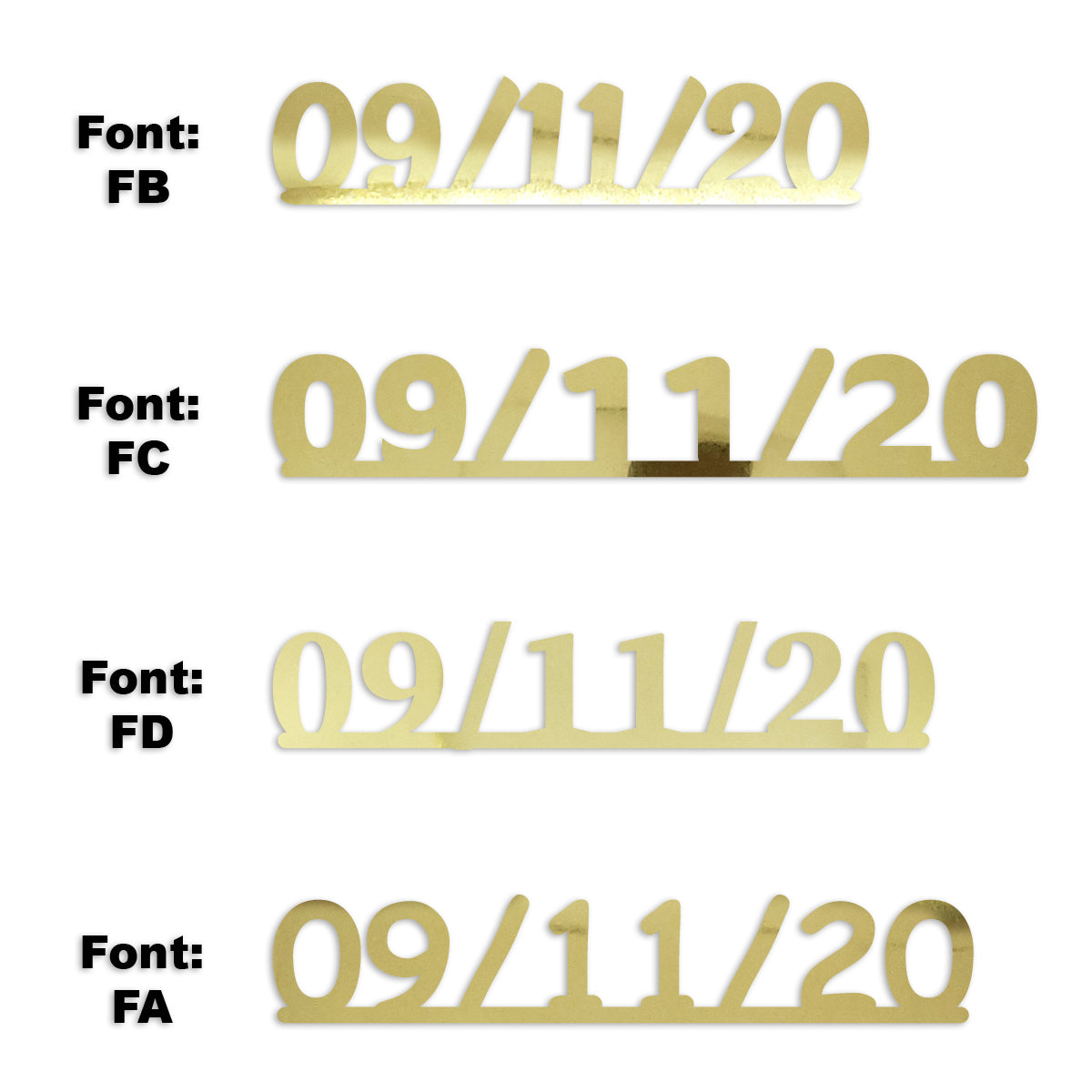 Custom-Fetti Date - 09/11/24 or 09/11/25  Gold