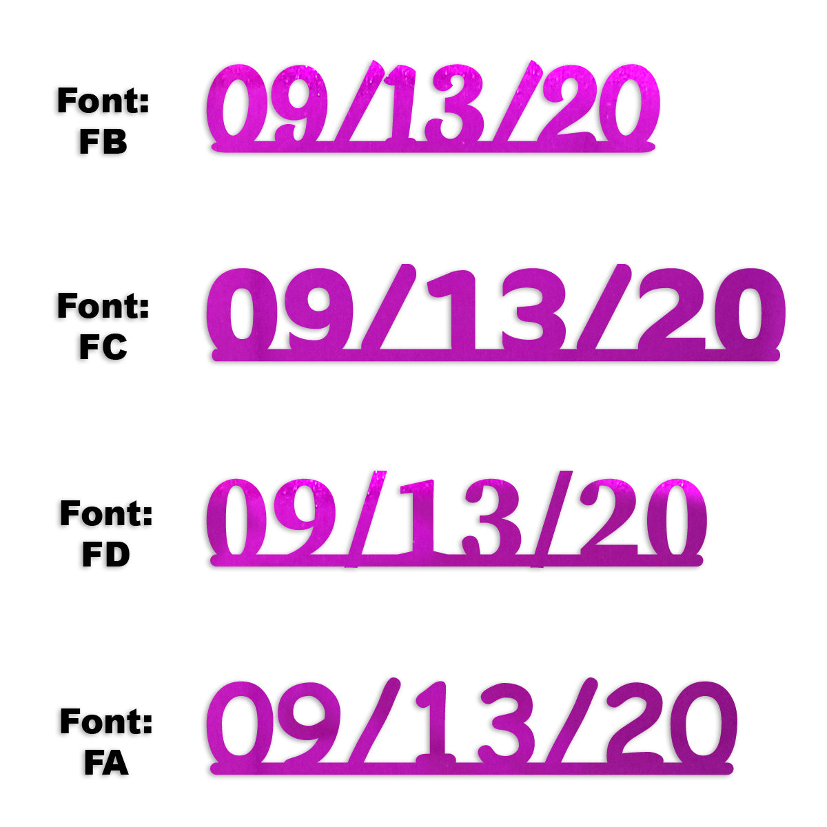 Custom-Fetti Date - 09/13/24 or 09/13/25  Fuchsia