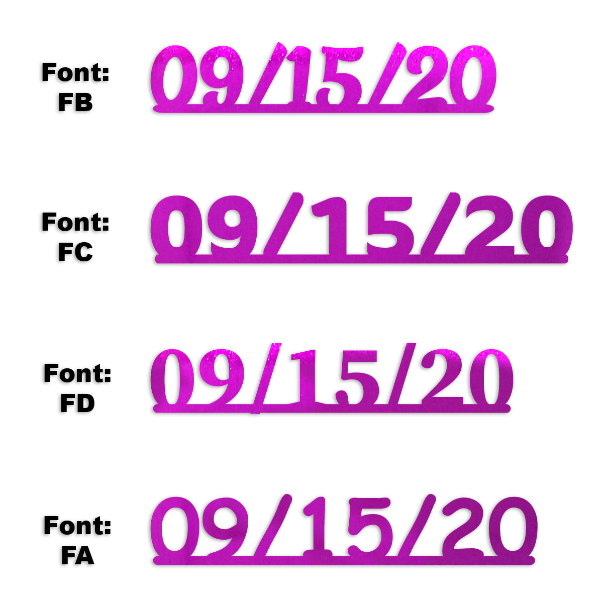 Custom-Fetti Date - 09/15/24 or 09/15/25  Fuchsia