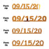 Custom-Fetti Date - 09/15/24 or 09/15/25  Orange