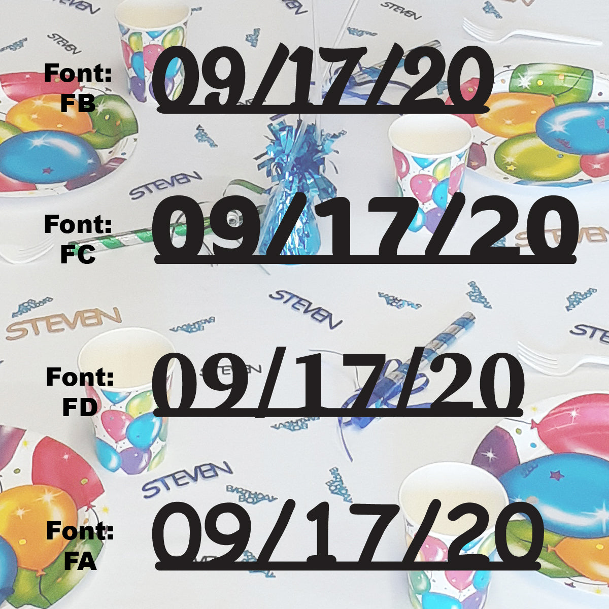 Custom-Fetti Date - 09/17/24 or 09/17/25  Black