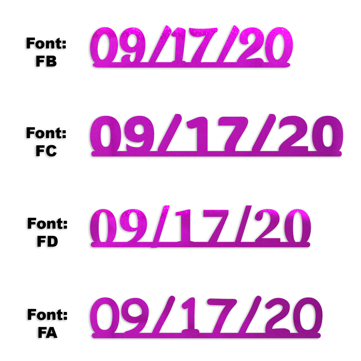 Custom-Fetti Date - 09/17/24 or 09/17/25  Fuchsia