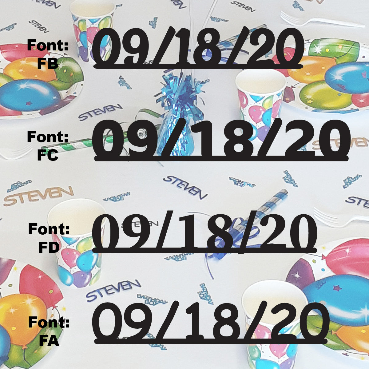 Custom-Fetti Date - 09/18/24 or 09/18/25  Black