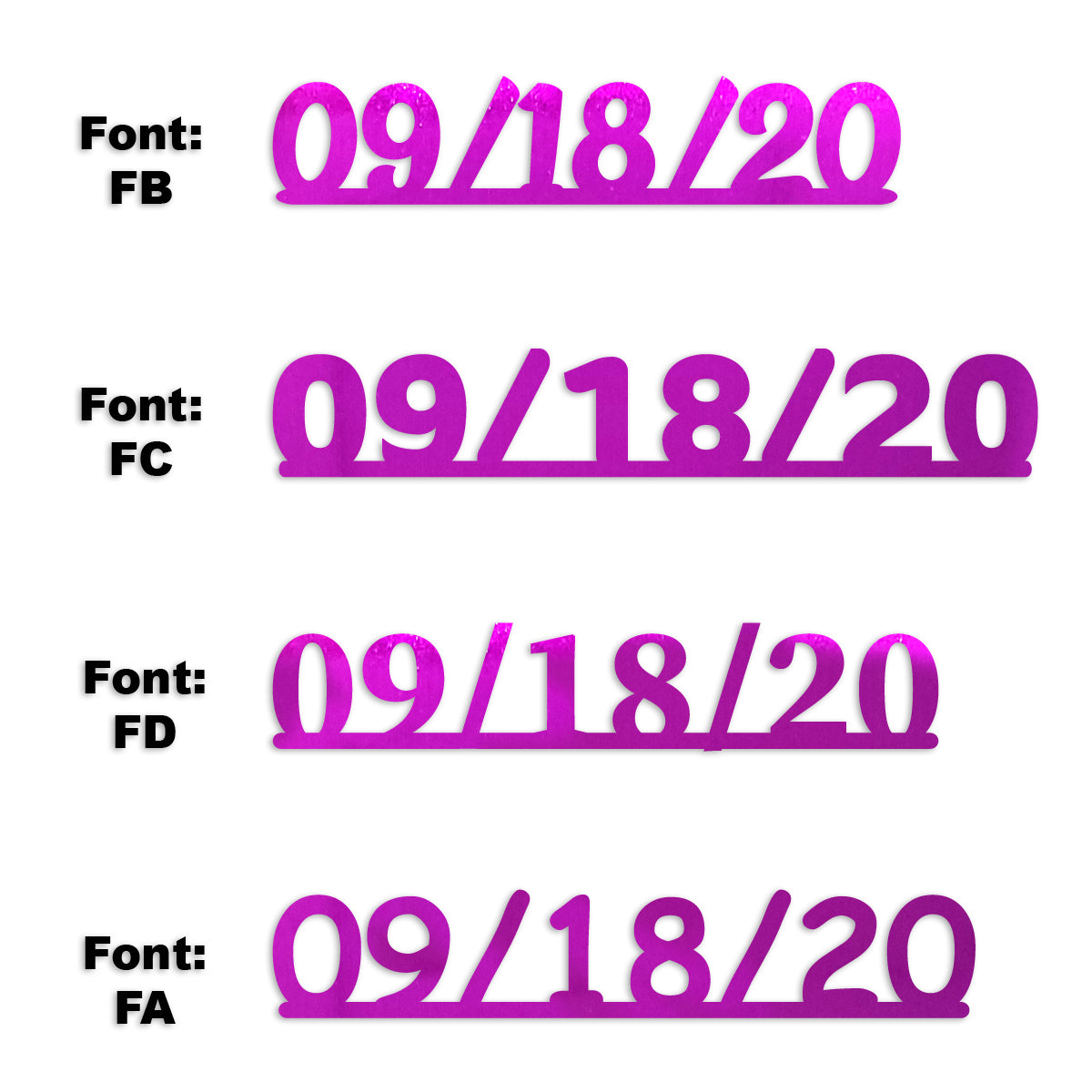 Custom-Fetti Date - 09/18/24 or 09/18/25  Fuchsia