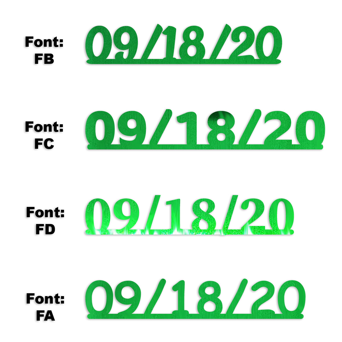 Custom-Fetti Date - 09/18/24 or 09/18/25  Green