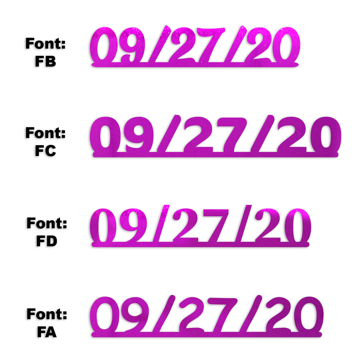 Custom-Fetti Date - 09/27/24 or 09/27/25  Fuchsia