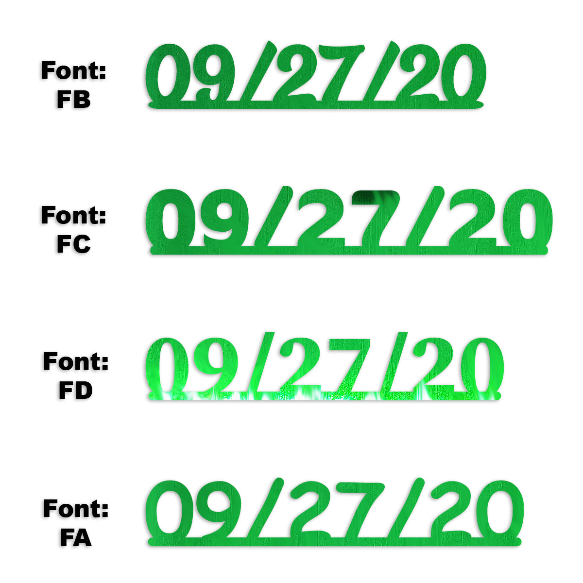Custom-Fetti Date - 09/27/24 or 09/27/25  Green