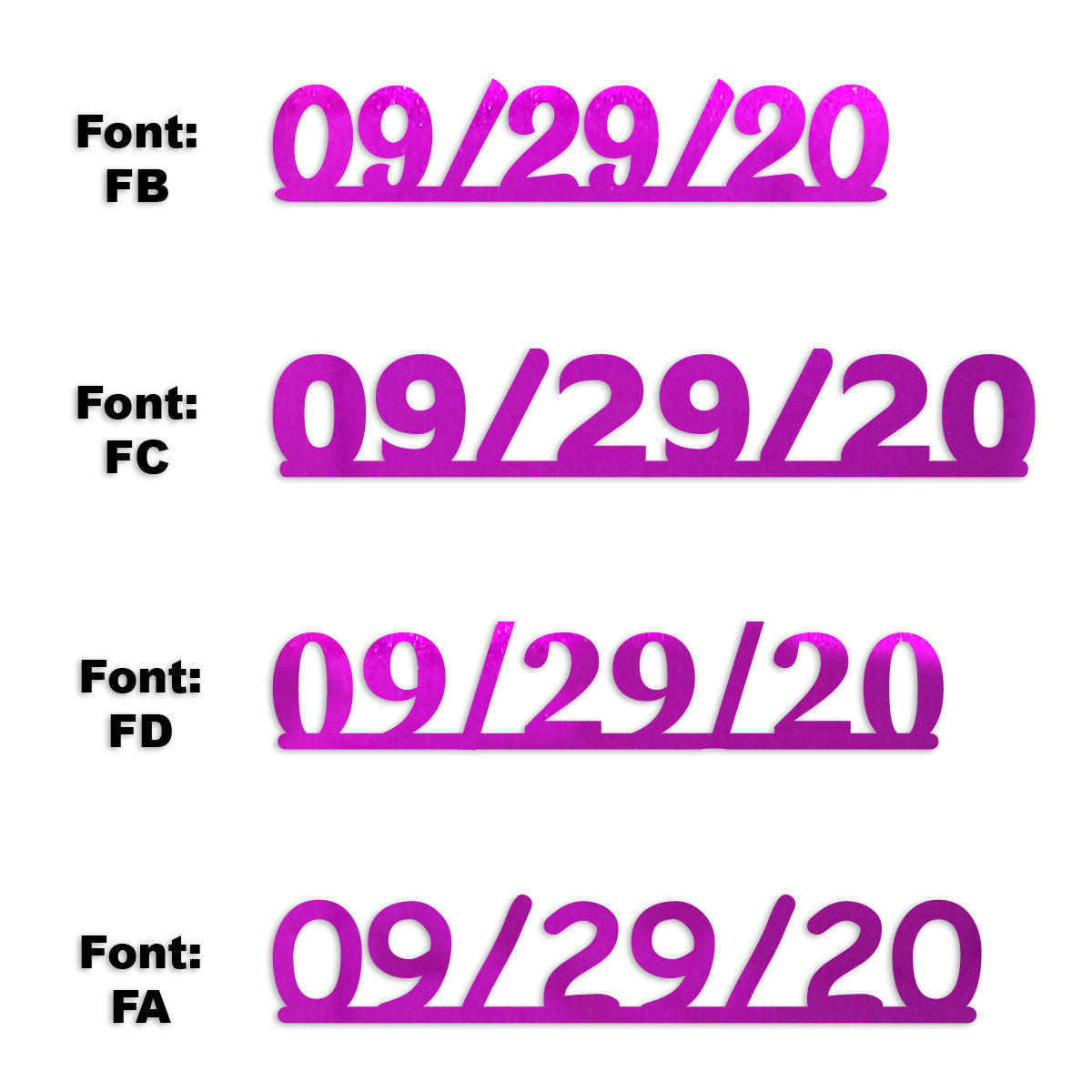 Custom-Fetti Date - 09/29/24 or 09/29/25  Fuchsia