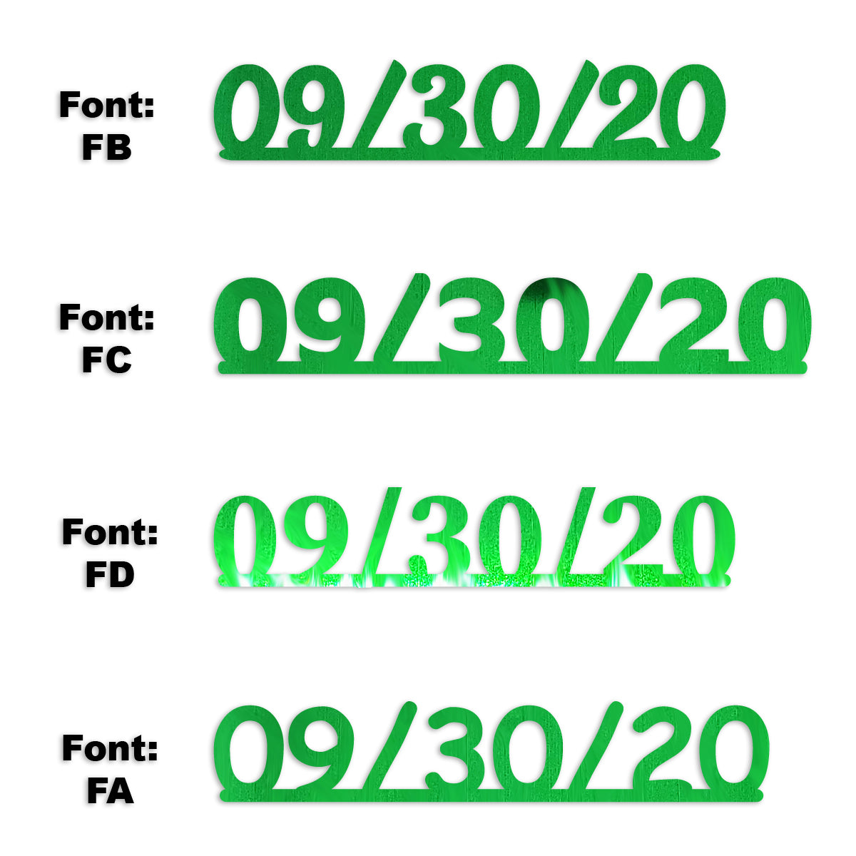 Custom-Fetti Date - 09/30/24 or 09/30/25  Green