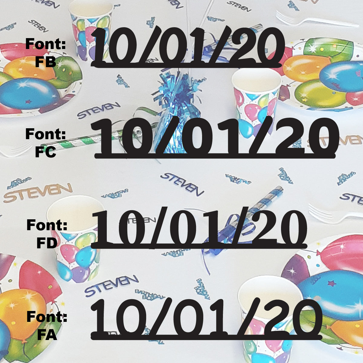 Custom-Fetti Date - 10/01/24 or 10/01/25  Black