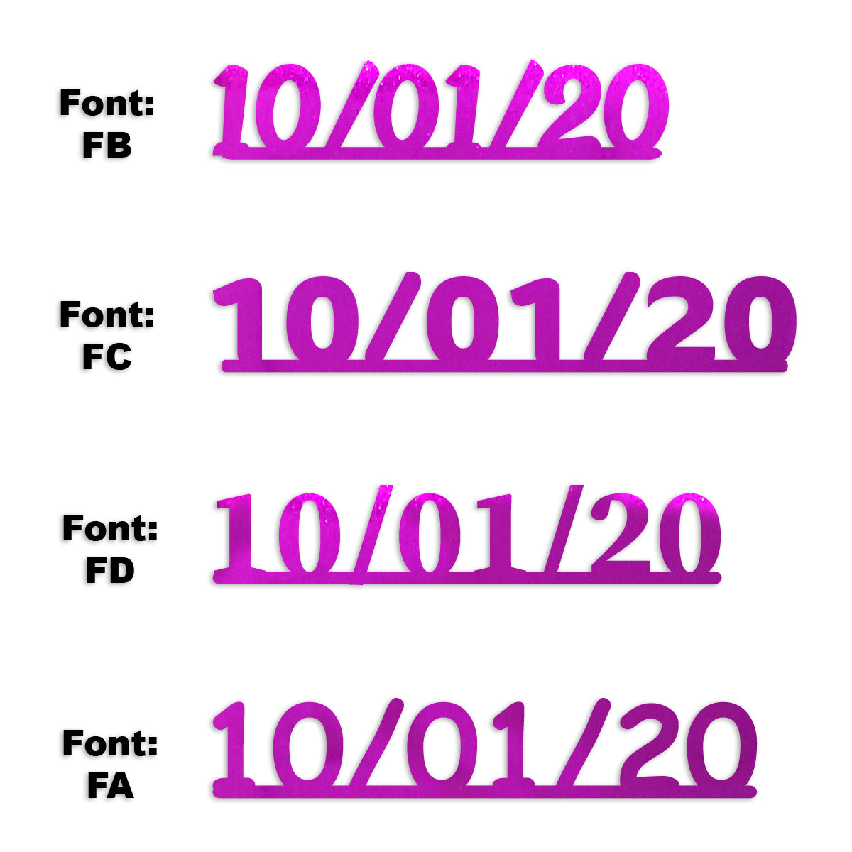 Custom-Fetti Date - 10/01/24 or 10/01/25  Fuchsia
