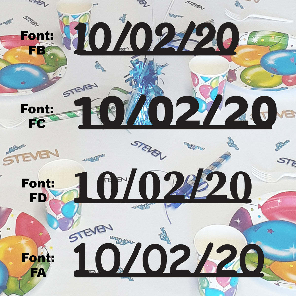 Custom-Fetti Date - 10/02/24 or 10/02/25  Black