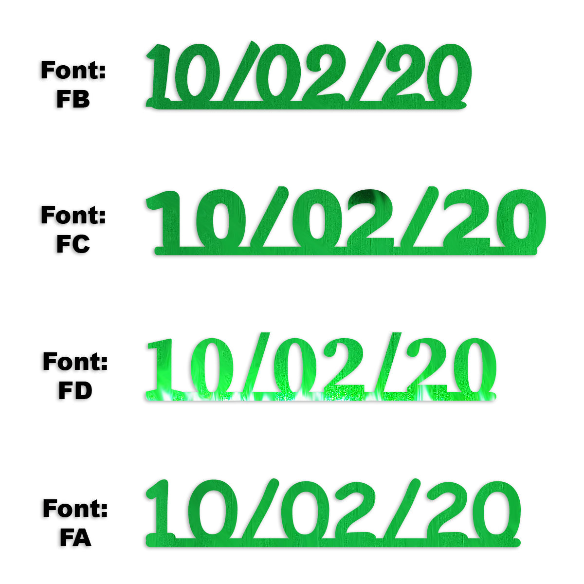 Custom-Fetti Date - 10/02/24 or 10/02/25  Green